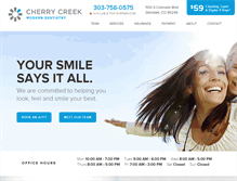 Tablet Screenshot of cherrycreekmoderndentistry.com